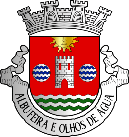 Brasão da União das freguesias de Albufeira e Olhos de Água - Albufeira and Olhos de Água civil parishes union coat-of-arms Brasão da União das freguesias de Albufeira e Olhos de Água - Albufeira and Olhos de Água civil parishes union coat-of-arms