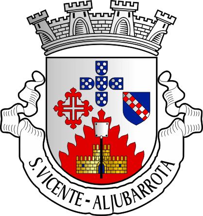 Brasão da antiga freguesia de Aljubarrota (São Vicente) - Aljubarrota (São Vicente) former civil parish, coat-of-arms Brasão da antiga freguesia de Aljubarrota (São Vicente) - Aljubarrota (São Vicente) former civil parish, coat-of-arms