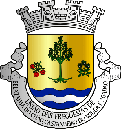 Brasão da União das freguesias de Belazaima do Chão, Castanheira do Vouga e Agadão - Belazaima do Chão, Castanheira do Vouga and Agadão civil parishes union coat-of-arms Brasão da União das freguesias de Belazaima do Chão, Castanheira do Vouga e Agadão - Belazaima do Chão, Castanheira do Vouga and Agadão civil parishes union coat-of-arms