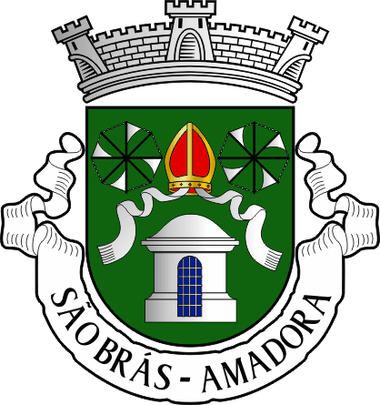 Brasão da antiga freguesia de São Brás - São Brás former civil parish, coat-of-arms Brasão da antiga freguesia de São Brás - São Brás former civil parish, coat-of-arms