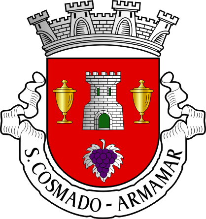 Brasão da freguesia de São Cosmado - São Cosmado civil parish, coat-of-arms Brasão da freguesia de São Cosmado - São Cosmado civil parish, coat-of-arms