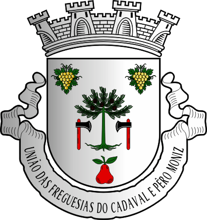 Brasão da União das freguesias de Cadaval e Pêro Moniz - Cadaval and Pêro Moniz civil parishes union coat-of-arms Brasão da União das freguesias de Cadaval e Pêro Moniz - Cadaval and Pêro Moniz civil parishes union coat-of-arms