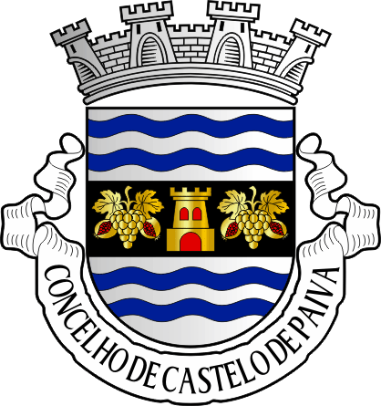 Brasão do Município de Castelo de Paiva - Castelo de Paiva municipal coat-of-arms Brasão do Município de Castelo de Paiva - Castelo de Paiva municipal coat-of-arms