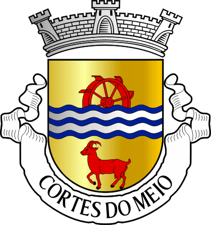 Brasão da freguesia de Cortes do Meio - Cortes do Meio civil parish, coat-of-arms Brasão da freguesia de Cortes do Meio - Cortes do Meio civil parish, coat-of-arms