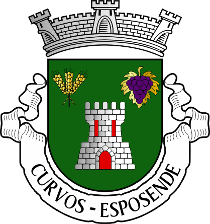 Brasão da antiga freguesia de Curvos - Curvos former civil parish, coat-of-arms