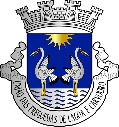 Brasão da União das freguesias de Lagoa e Carvoeiro - Lagoa and Carvoeiro civil parishes union coat-of-arms Brasão da União das freguesias de Lagoa e Carvoeiro - Lagoa and Carvoeiro civil parishes union coat-of-arms