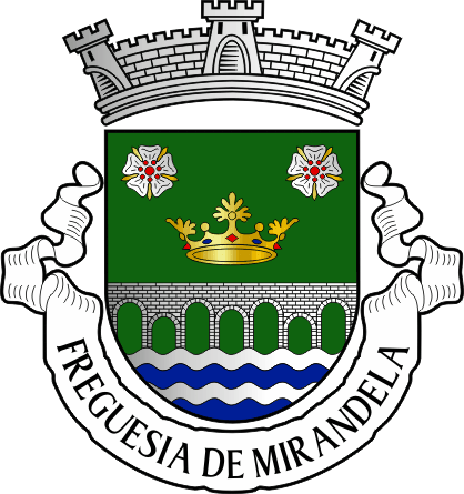 Brasão da freguesia de Mirandela - Mirandela civil parish, coat-of-arms Brasão da freguesia de Mirandela - Mirandela civil parish, coat-of-arms