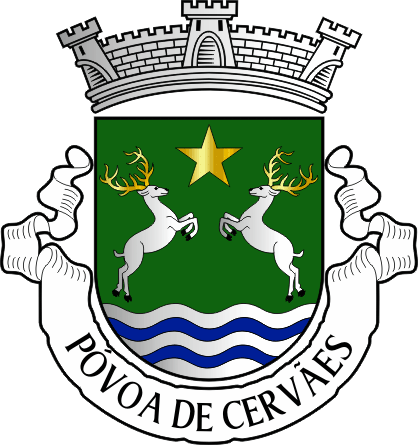 Brasão da antiga freguesia de Póvoa de Cervães - Póvoa de Cervães former civil parish, coat-of-arms Brasão da antiga freguesia de Póvoa de Cervães - Póvoa de Cervães former civil parish, coat-of-arms