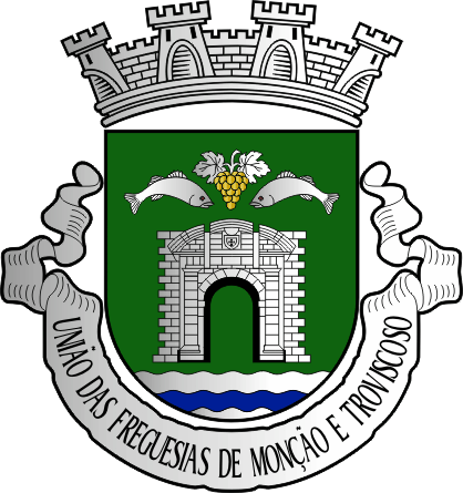 Brasão da União das freguesias de Monção e Troviscoso - Monção and Troviscoso civil parishes union coat-of-arms Brasão da União das freguesias de Monção e Troviscoso - Monção and Troviscoso civil parishes union coat-of-arms