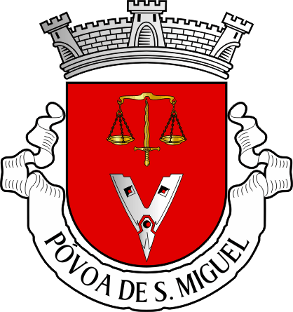 Brasão da freguesia de Póvoa de São Miguel - Póvoa de São Miguel civil parish, coat-of-arms