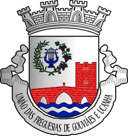 Brasão da União das freguesias de Gouviães e Ucanha - Gouviães and Ucanha civil parishes union coat-of-arms Brasão da União das freguesias de Gouviães e Ucanha - Gouviães and Ucanha civil parishes union coat-of-arms