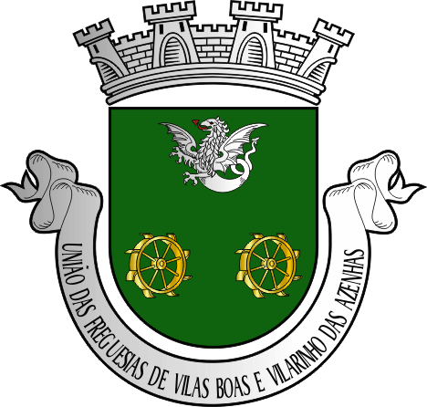 Brasão da Freguesia de Vilas Boas e Vilarinho das Azenhas - Vilas Boas and Vilarinho das Azenhas civil parish, coat-of-arms Brasão da Freguesia de Vilas Boas e Vilarinho das Azenhas - Vilas Boas and Vilarinho das Azenhas civil parish, coat-of-arms