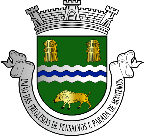 Brasão da União das freguesias de Pensalvos e Parada de Monteiros - Pensalvos and Parada de Monteiros civil parishes union coat-of-arms Brasão da União das freguesias de Pensalvos e Parada de Monteiros - Pensalvos and Parada de Monteiros civil parishes union coat-of-arms