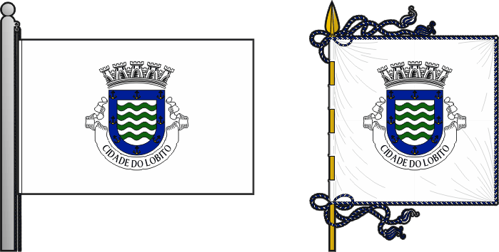 Bandeira e estandarte do Concelho do Lobito - Lobito municipal flag and banner