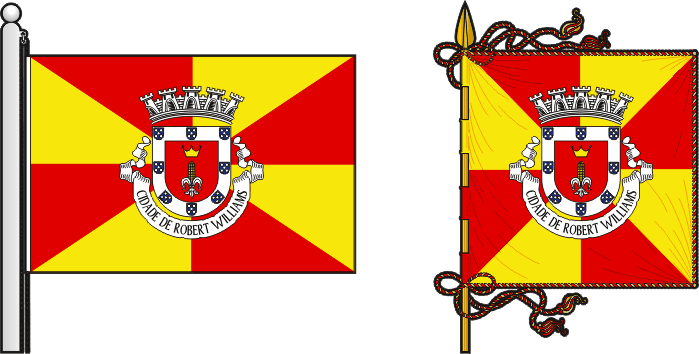 Bandeira e estandarte do Concelho da Caála - Caála municipal flag and banner