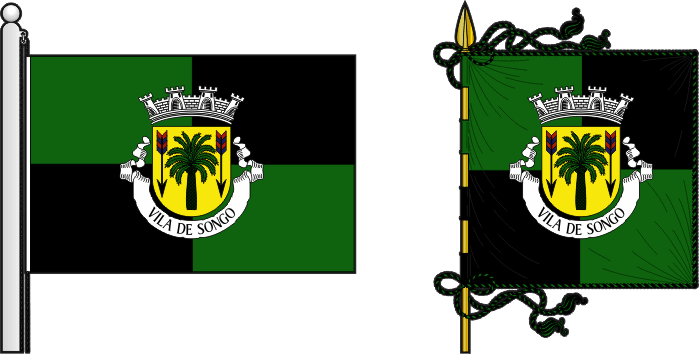 Bandeira e estandarte do Concelho de Songo - Songo municipal flag and banner Bandeira e estandarte do Concelho de Songo - Songo municipal flag and banner