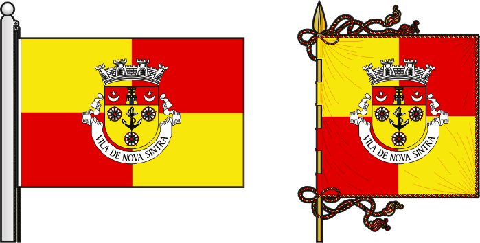 Bandeira e estandarte do Concelho da Brava - Brava municipal flag and banner Bandeira e estandarte do Concelho da Brava - Brava municipal flag and banner