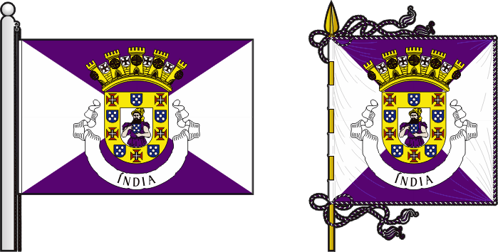 Proposta para a bandeira e estandarte do Estado Português da Índia - Portuguese India flag and banner proposal