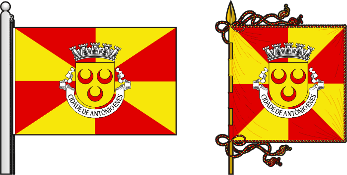 Bandeira e estandarte do Concelho de António Enes - António Enes municipal flag and banner Bandeira e estandarte do Concelho de António Enes - António Enes municipal flag and banner
