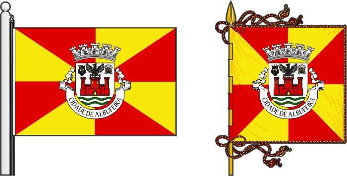 Bandeira e estandarte do Município de Albufeira - Albufeira municipal flag and banner