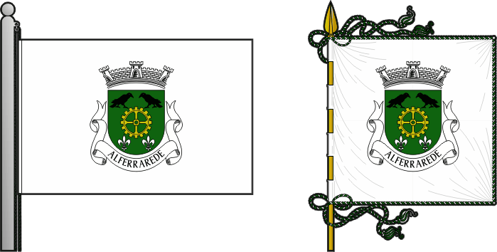 Bandeira e estandarte da antiga freguesia de Alferrarede - Alferrarede former civil parish, flag and banner