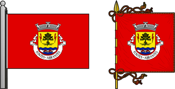 Bandeira e estandarte da freguesia de Fontes - Fontes civil parish, flag and banner Bandeira e estandarte da freguesia de Fontes - Fontes civil parish, flag and banner