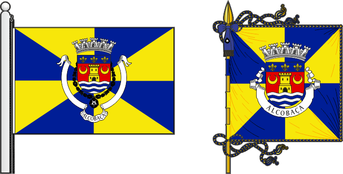 Bandeira e estandarte do Município de Alcobaça - Alcobaça municipal flag and banner