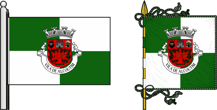 Bandeira e estandarte do Município de Alcoutim - Alcoutim municipal flag and banner Bandeira e estandarte do Município de Alcoutim - Alcoutim municipal flag and banner