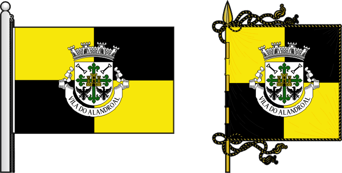 Bandeira e estandarte do Município de Alandroal - Alandroal municipal flag and banner Bandeira e estandarte do Município de Alandroal - Alandroal municipal flag and banner