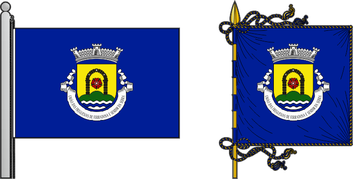 Bandeira e estandarte da União das freguesias de Ferradosa e Sendim da Serra - Ferradosa and Sendim da Serra civil parishes union flag and banner Bandeira e estandarte da União das freguesias de Ferradosa e Sendim da Serra - Ferradosa and Sendim da Serra civil parishes union flag and banner