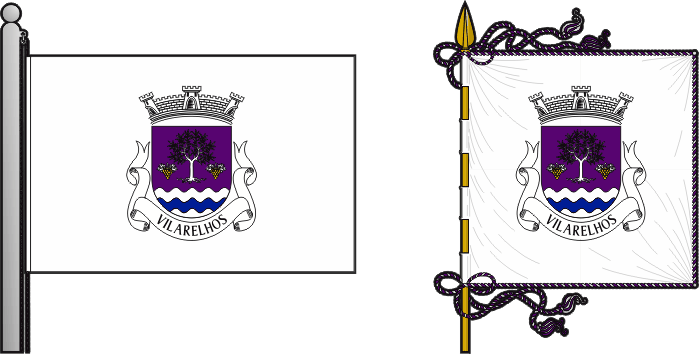 Bandeira e estandarte da freguesia de Vilarelhos - Vilarelhos civil parish, flag and banner Bandeira e estandarte da freguesia de Vilarelhos - Vilarelhos civil parish, flag and banner