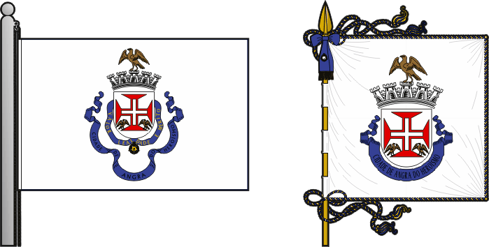 Bandeira e estandarte do Município de Angra do Heroísmo - Angra do Heroísmo municipal flag and banner