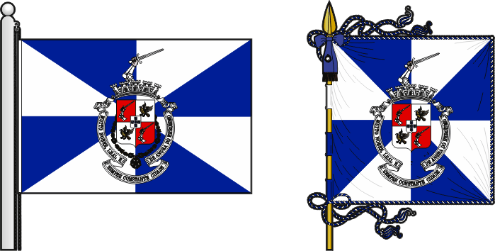 Bandeira e estandarte do Município de Angra do Heroísmo - Angra do Heroísmo municipal flag and banner