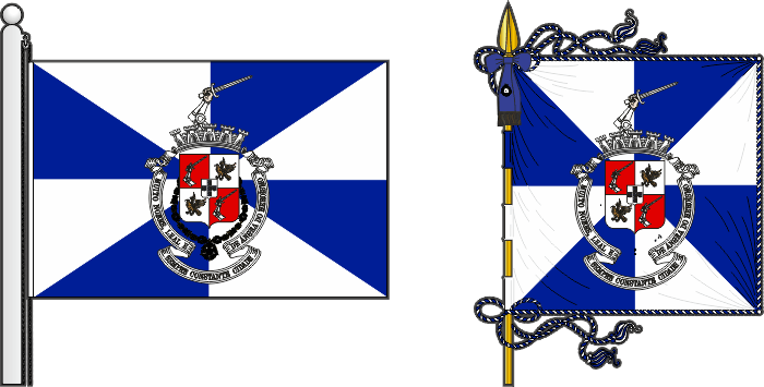 Bandeira e estandarte do Município de Angra do Heroísmo - Angra do Heroísmo municipal flag and banner