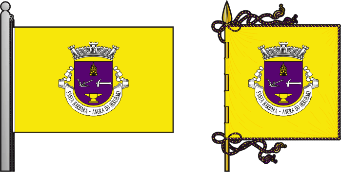 Bandeira e estandarte da freguesia de Santa Bárbara - Santa Bárbara civil parish, flag and banner Bandeira e estandarte da freguesia de Santa Bárbara - Santa Bárbara civil parish, flag and banner