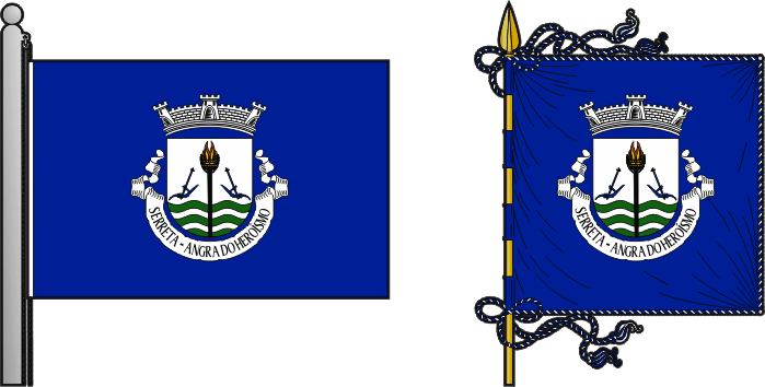 Bandeira e estandarte da freguesia de Serreta - Serreta civil parish, flag and banner Bandeira e estandarte da freguesia de Serreta - Serreta civil parish, flag and banner