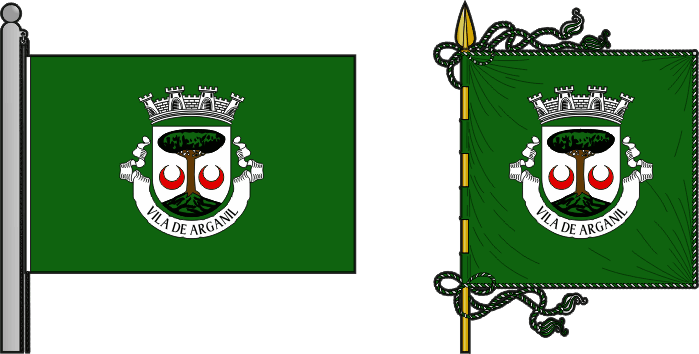Bandeira e estandarte do Município de Arganil - Arganil municipal flag and banner Bandeira e estandarte do Município de Arganil - Arganil municipal flag and banner