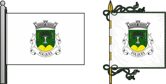 Bandeira e estandarte da freguesia de Folques - Folques civil parish, flag and banner Bandeira e estandarte da freguesia de Folques - Folques civil parish, flag and banner