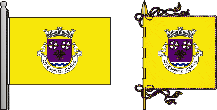 Bandeira e estandarte da antiga freguesia de Rio de Moinhos - Rio de Moinhos former civil parish, flag and banner Bandeira e estandarte da antiga freguesia de Rio de Moinhos - Rio de Moinhos former civil parish, flag and banner