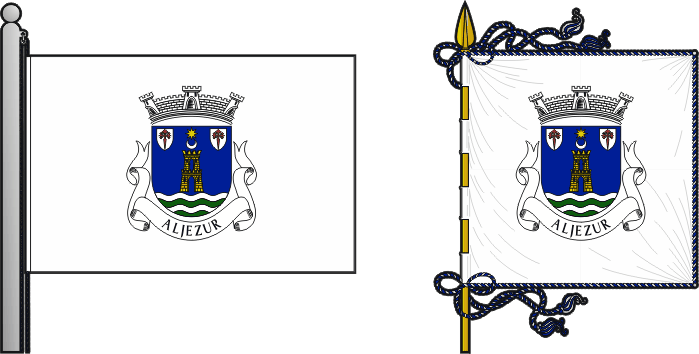 Bandeira e estandarte da freguesia de Aljezur - Aljezur civil parish, flag and banner Bandeira e estandarte da freguesia de Aljezur - Aljezur civil parish, flag and banner
