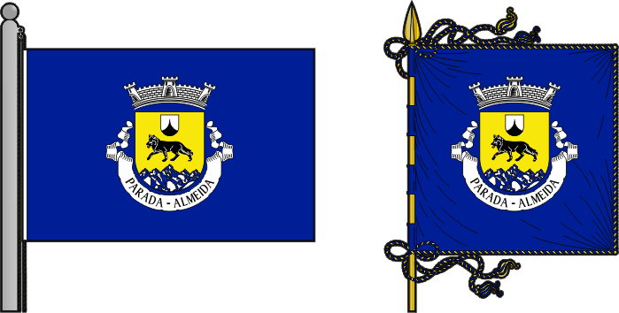 Bandeira e estandarte da antiga freguesia de Parada - Parada former civil parish, flag and banner Bandeira e estandarte da antiga freguesia de Parada - Parada former civil parish, flag and banner
