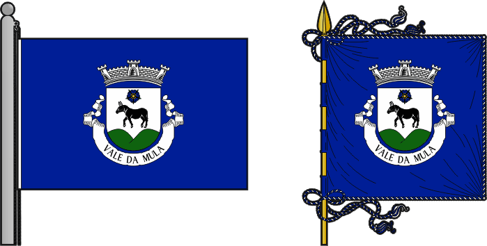 Bandeira e estandarte da freguesia de Vale da Mula - Vale da Mula civil parish, flag and banner Bandeira e estandarte da freguesia de Vale da Mula - Vale da Mula civil parish, flag and banner