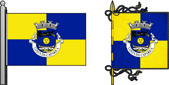 Bandeira e estandarte da freguesia de Costa da Caparica - Costa da Caparica civil parish, flag and banner Bandeira e estandarte da freguesia de Costa da Caparica - Costa da Caparica civil parish, flag and banner