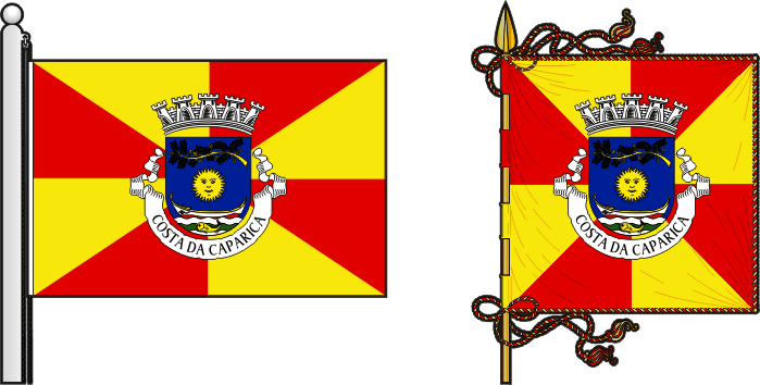 Bandeira e estandarte da freguesia de Costa da Caparica - Costa da Caparica civil parish, flag and banner Bandeira e estandarte da freguesia de Costa da Caparica - Costa da Caparica civil parish, flag and banner