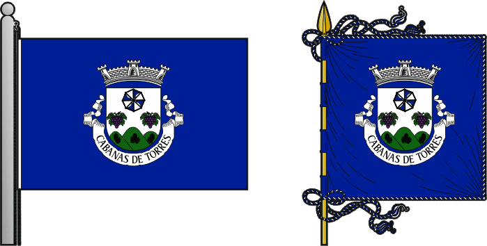 Bandeira e estandarte da antiga freguesia de Cabanas de Torres - Cabanas de Torres former civil parish, flag and banner Bandeira e estandarte da antiga freguesia de Cabanas de Torres - Cabanas de Torres former civil parish, flag and banner