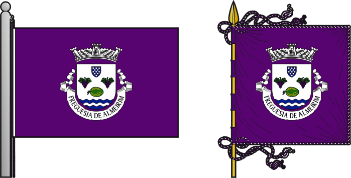 Bandeira e estandarte da freguesia de Almeirim - Almeirim civil parish, flag and banner Bandeira e estandarte da freguesia de Almeirim - Almeirim civil parish, flag and banner
