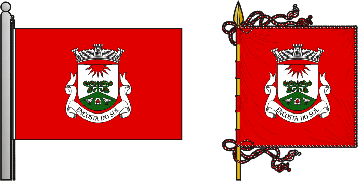 Bandeira e estandarte da Freguesia de Encosta do Sol - Encosta do Sol civil parish, flag and banner Bandeira e estandarte da Freguesia de Encosta do Sol - Encosta do Sol civil parish, flag and banner