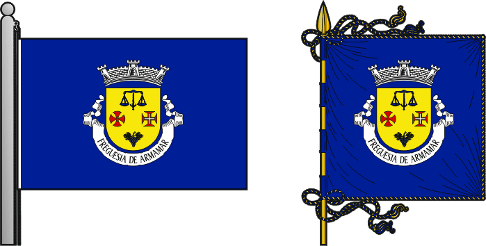 Bandeira e estandarte da antiga freguesia de Armamar - Armamar former civil parish, flag and banner Bandeira e estandarte da antiga freguesia de Armamar - Armamar former civil parish, flag and banner