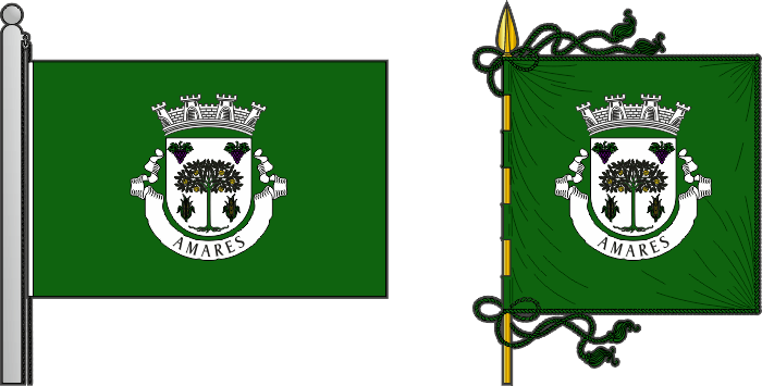 Bandeira e estandarte do Município de Amares - Amares municipal flag and banner Bandeira e estandarte do Município de Amares - Amares municipal flag and banner
