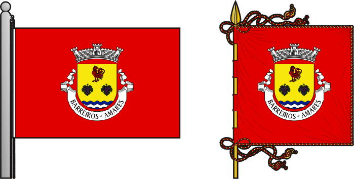 Bandeira e estandarte da freguesia de Barreiros - Barreiros civil parish, flag and banner Bandeira e estandarte da freguesia de Barreiros - Barreiros civil parish, flag and banner